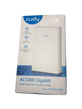 Cudy AP1300 Wall WiFi 5 AC1200 in-Wall Wireless Gigabit Access Point - Open Box